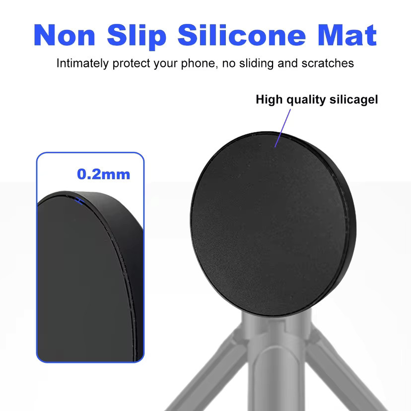 MagSafe magnetischer Telefonhalter in Schwarz mit 360 Grad Rotation und 1/4'' sowie 3/8'' Arri-Gewinde für Stativhalterungen - Bild 4