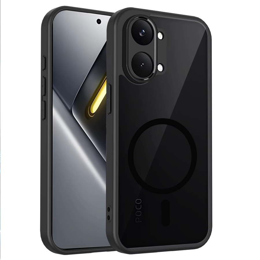 Xiaomi Poco X8 Pro Max 5G Hülle mit MagSafe Funktion, stoßfeste Silikon-Schutzhülle mit transparenter Rückseite und matter Oberfläche - Bild 5