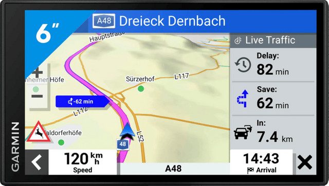 Garmin DriveSmart 66 GPS-Navigationsgerät mit 6 Zoll Breitbild in Schwarz - Bild 1