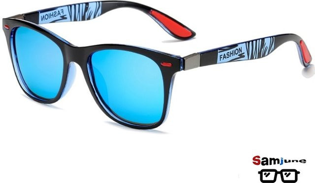 Samjune Sonnenbrille, quadratisch, Vollrand, Kunststoff, schwarz, Unisex - Bild 1