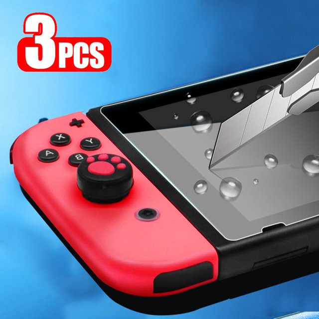 9H gehärtetes Glas Displayschutzfolie für Nintendo Switch OLED und Nintendo Switch Lite, transparent - Bild 1