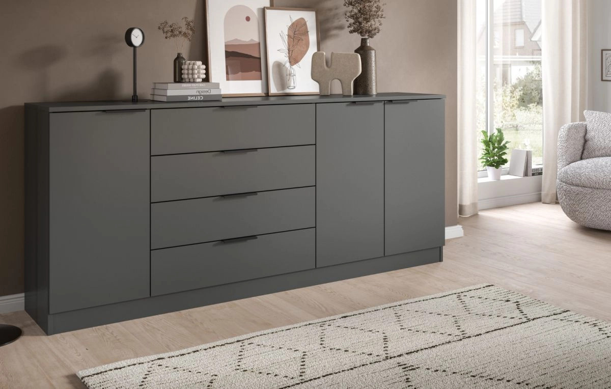 Sideboard Swan von Inn.Furn in Grau, Modernes Design, Breite: 185 cm, Höhe: 80 cm - Bild 2