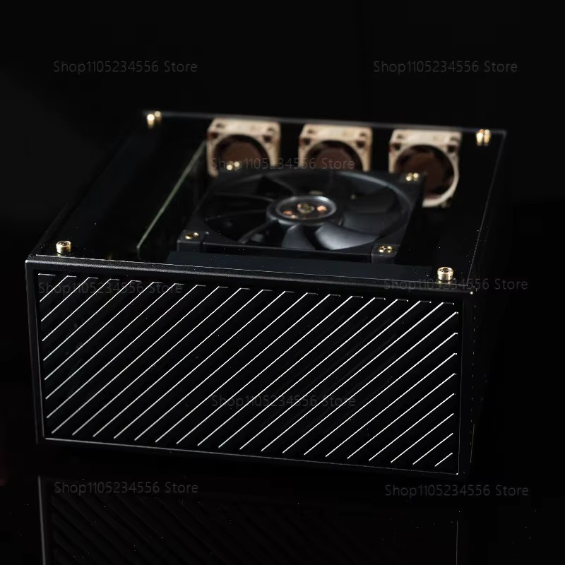 LP-P6 ITX-Gehäuse Messerkarten-Chassis aus Vollaluminium in Schwarz - Bild 1
