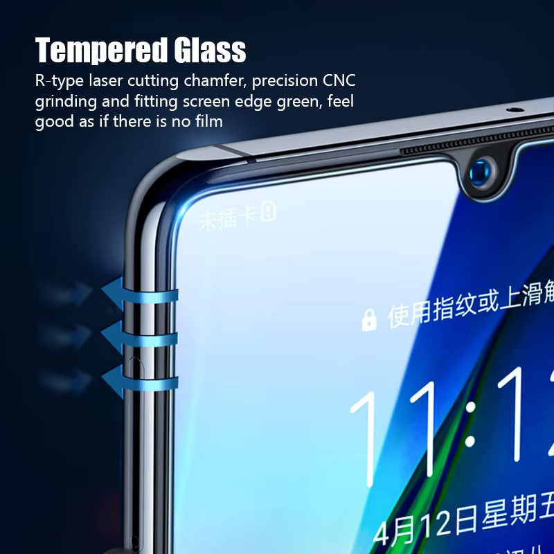 2er-Set Displayschutzfolie aus gehärtetem Glas für Honor 8X 9X 50 30 9 Lite 20 Pro 70 10i 20i 30i transparent - Bild 2