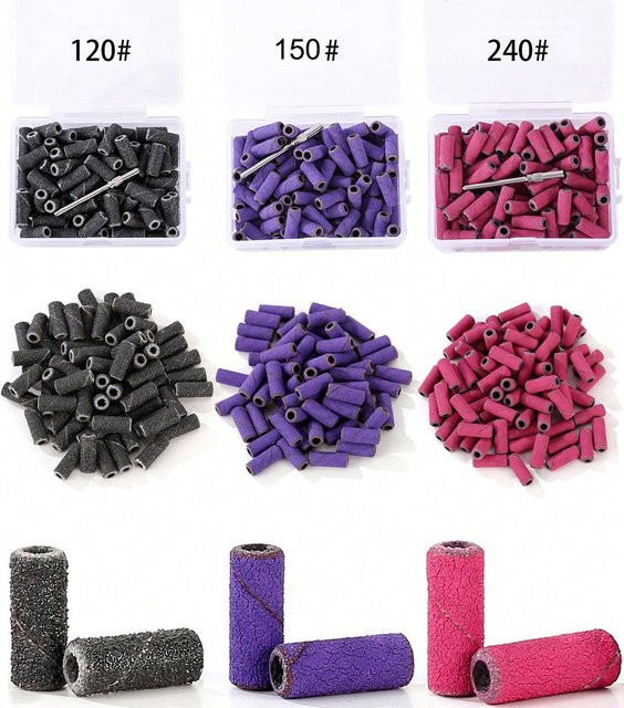 ERUIKA Mini Schleifbänder Nagel Bohrer Bits, 100 Stück, 3,1 mm - Bild 1