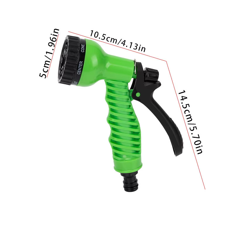 7-Funktionen Hochdruck-Sprühpistole für Garten und Autowäsche in Grün - Bild 2