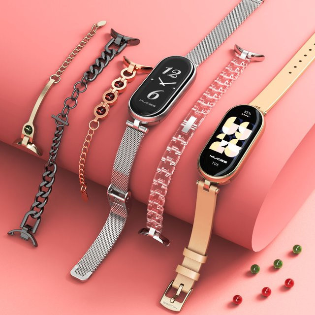 Xiaomi Mi Band Armband für Smart Band 9 8 7 6 5 in Silber für Damen - Bild 1