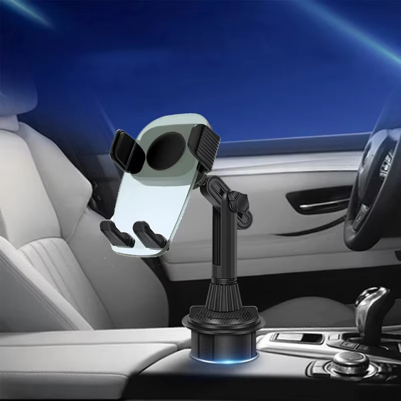 Homhu Universal Auto Becherhalter mit verstellbarer Handyhalterung für Smartphones in Schwarz - Bild 4