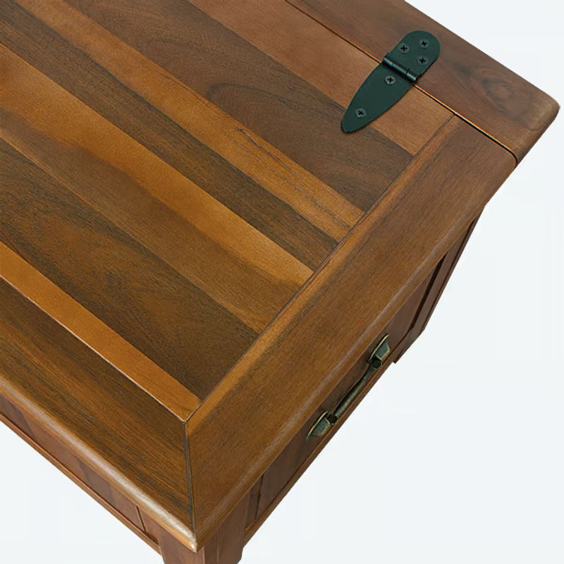 Deuba Holztruhe aus Akazienholz in Braun im Antik-Look, B/T/H: 85 x 44 x 48 cm - Bild 5