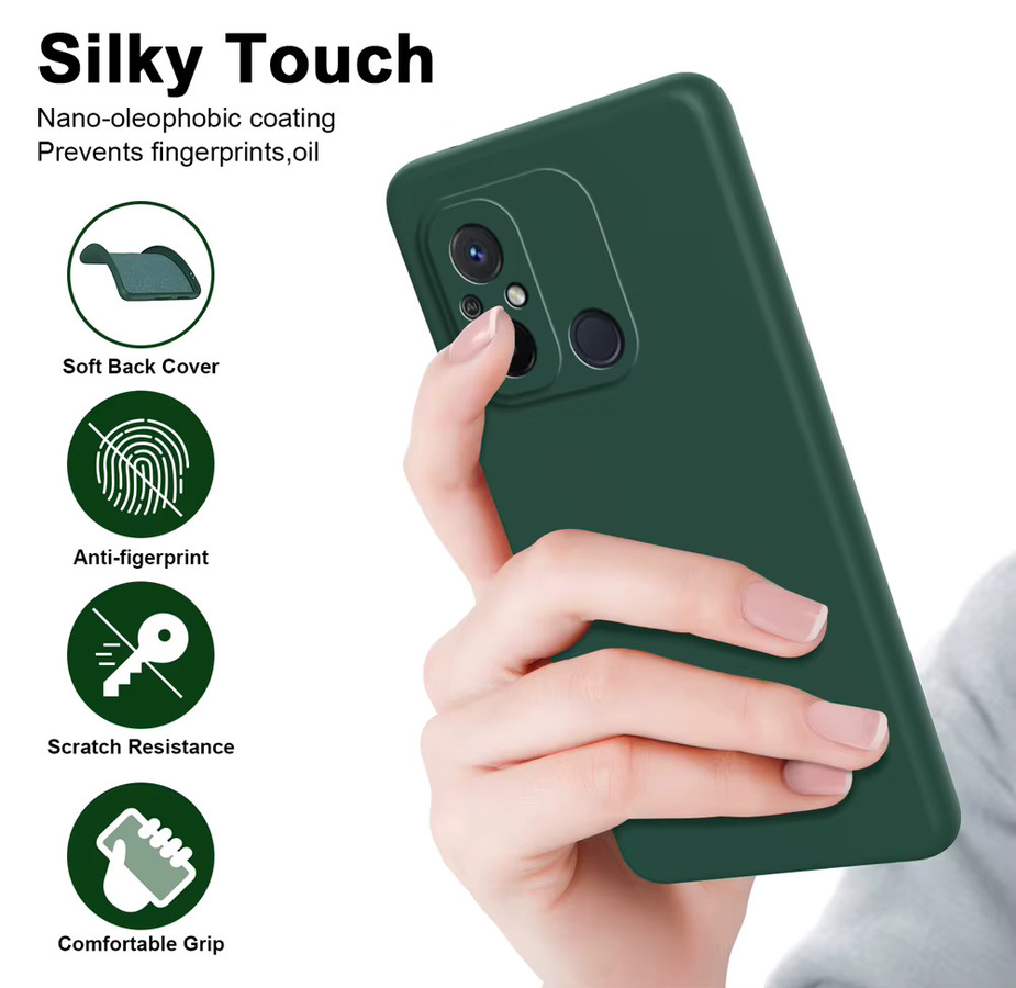 Flüssige Silikon-Handyhülle für Xiaomi Redmi Note und Mi Serie in Lila und Grün - Bild 4