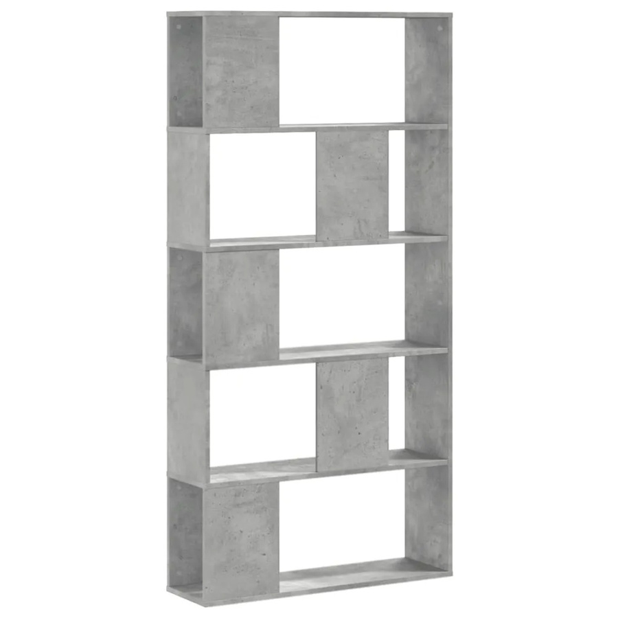 vidaXL Bücherregal mit 5 Böden aus Holzwerkstoff in Betongrau, B/T/H: 80,5 x 23,5 x 162,5 cm - Bild 2