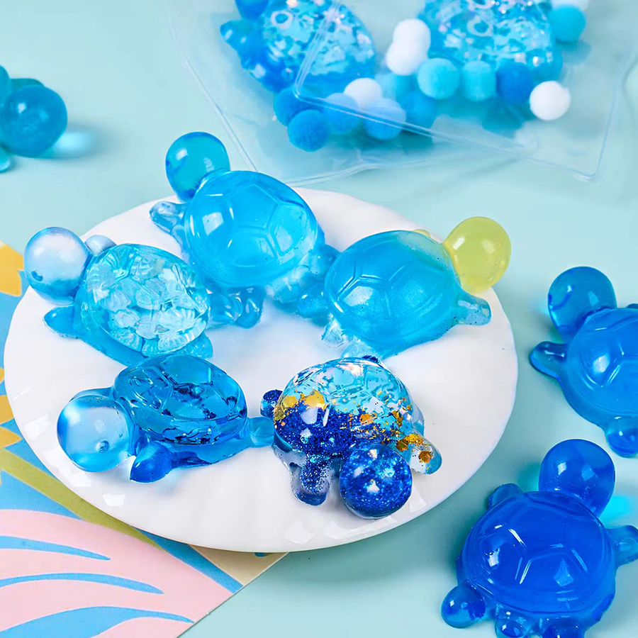 UDOCOOL DIY Schildkröten-Taba-Squishy-Spielzeug-Set, Silikon, transparent - Bild 2