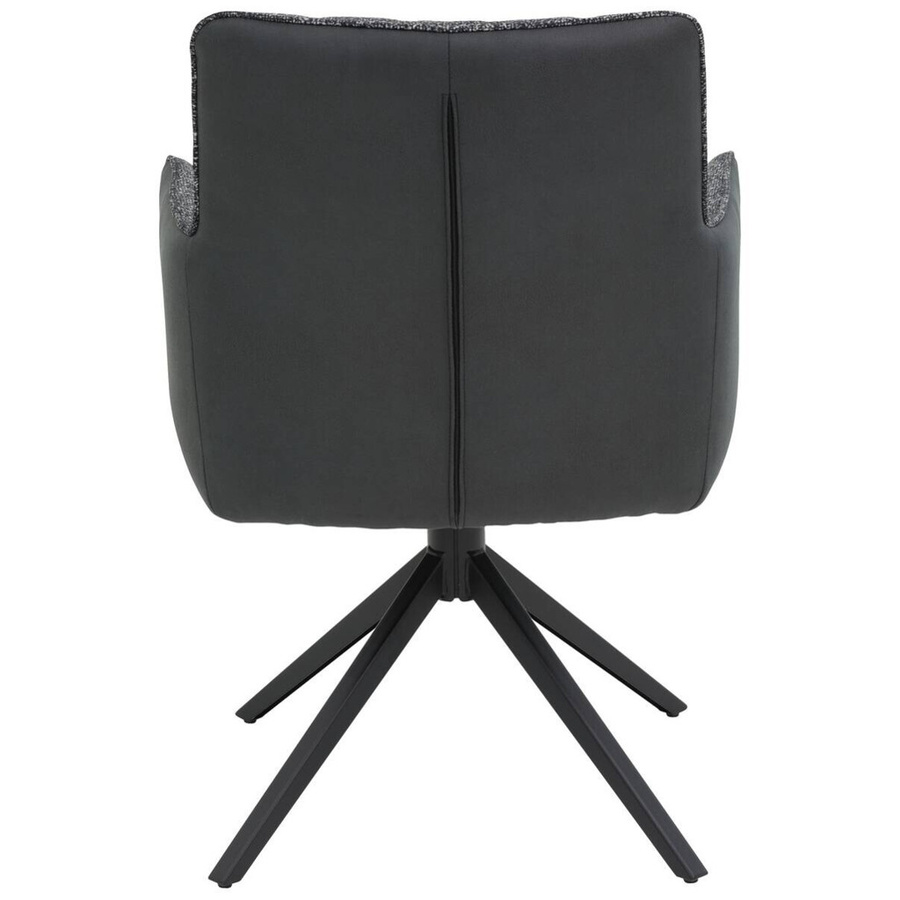 2er-Set Sessel Udine von Hela in Anthrazit und Schwarz aus Microfaser-Webstoff, B/H/T: 62 x 90,5 x 66 cm - Bild 3