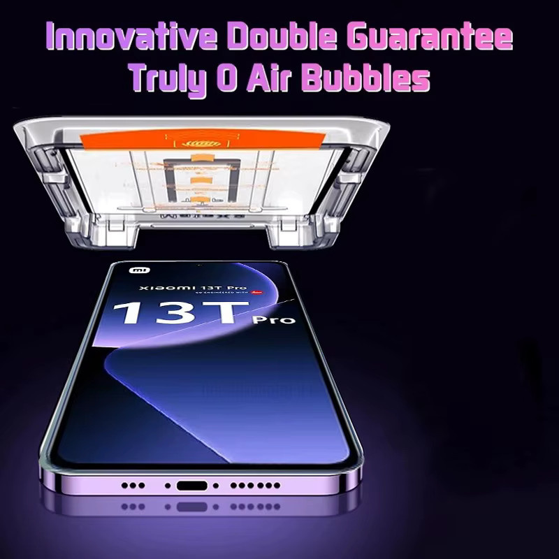 Xiaomi 13T Pro und Xiaomi 13T Schutzfolie aus gehärtetem Glas, HD 9H Display-Schutz, transparent, volle Abdeckung - Bild 2