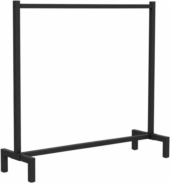 DELUKE Kleiderständer PAUL Kleiderstange und Jackenständer aus Metall in Schwarz Matt im Industrial-Design B/T/H: 120 x 38 x 120 cm - Bild 1