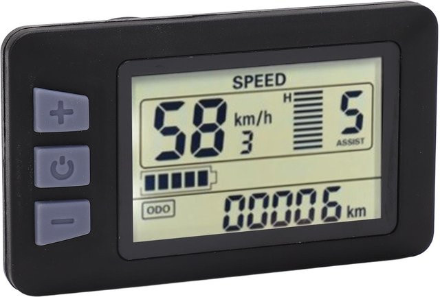 P3H LCD Display Panel für Elektrofahrräder mit 6PIN wasserdichtem Kabel in Beige - Bild 1