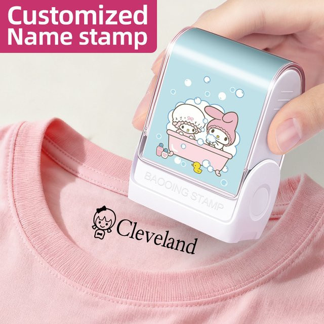 My Melody Personalisierter Namensstempel mit wasserfester Tinte für Schulbedarf, Etiketten und Bücher - Bild 1