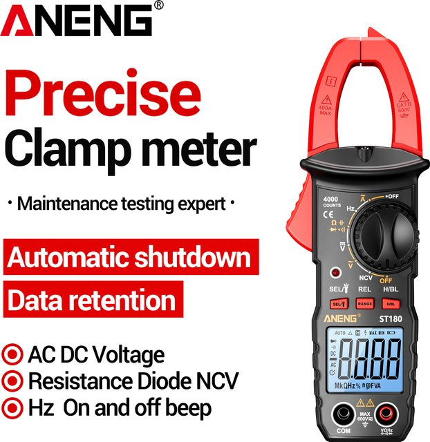 Aneng ST180 Digital-Klemmmultimeter mit 4000 Zählungen in Gelb - Bild 1