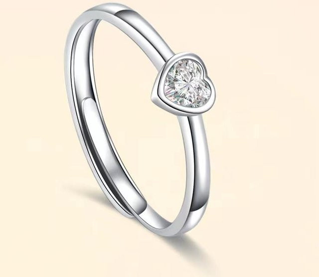 Yongjie Tongxin Partnerringe, 925 Silber, Zirkonia, Unisex - Bild 1
