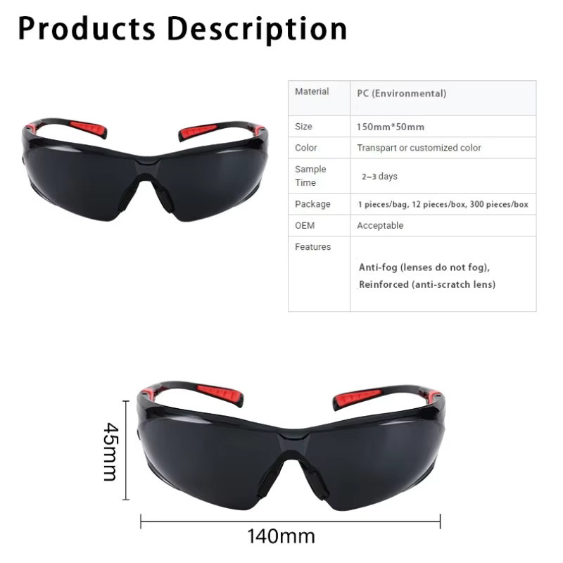 Krokodil Sportbrille transparent – Winddichte und staubdichte Schutzbrille für Männer und Frauen - Bild 3