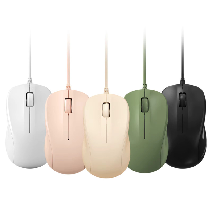 Ergonomische USB-Maus von CHUYI in Beige und Multicolour mit leisen Tasten für PC und Laptop - Bild 2