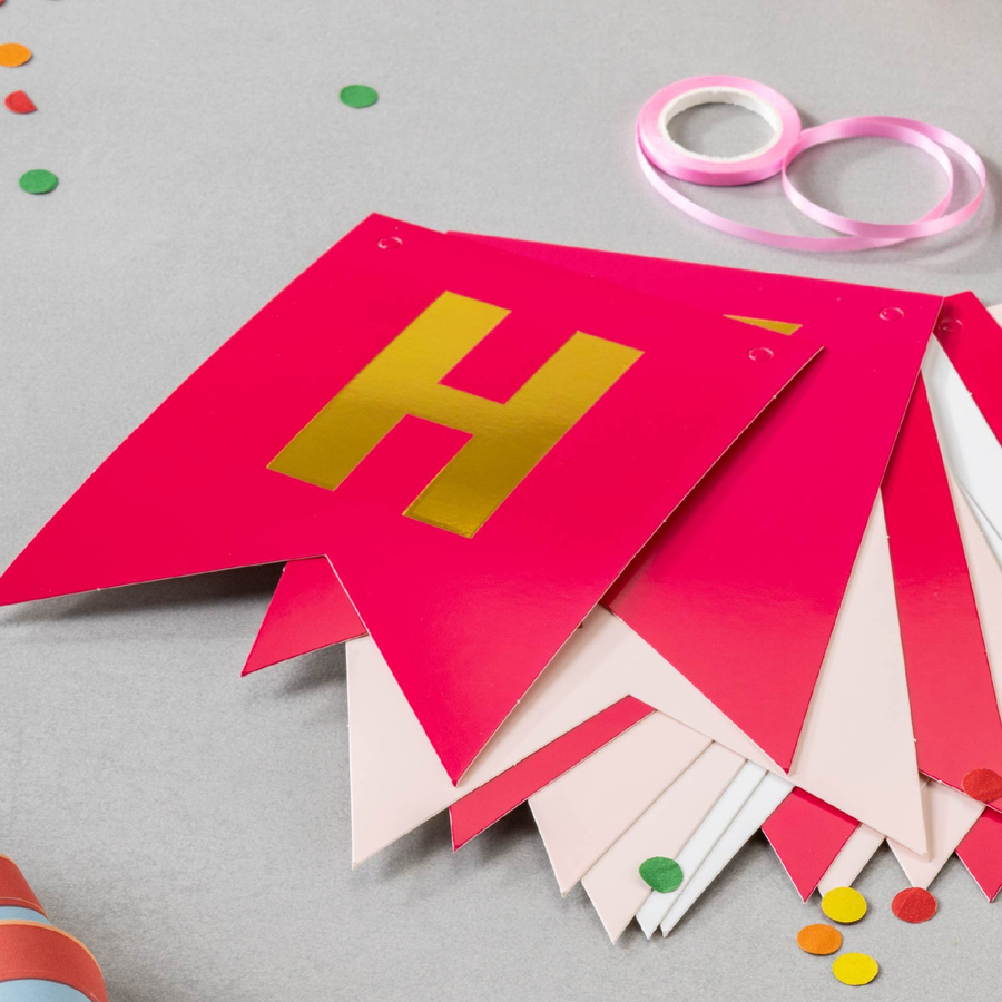 Fackelmann Happy Birthday Girlande mit Buchstaben in Mehrfarbig - Bild 2