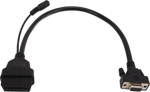 Igeteck OBD-Adapterkabel 16-polig Stecker auf 15-polig Buchse Plug-and-Play Diagnoseanschluss Ersatz für Launch, Schwarz - Bild 1