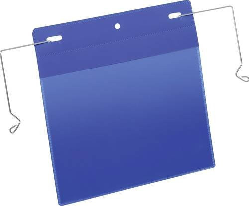 Durable Dokumententaschen mit Drahtbügel DIN A5 quer, Blau, 50 Stück, B: 21,8 cm, H: 21,0 cm - Bild 1