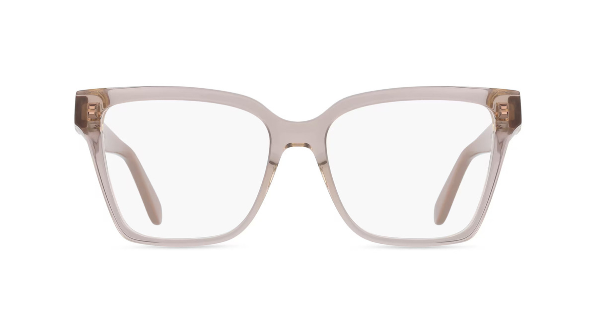 Ferragamo SF3060 Korrektionsbrille Damen, Vollrand, Eckig, Acetat, Kristall, Beige, Transparent - Bild 1