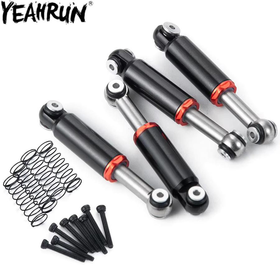 YEAHRUN Stoßdämpfer Interne Feder, 4-teiliges Set, 1:24, Metall, Schwarz - Bild 2