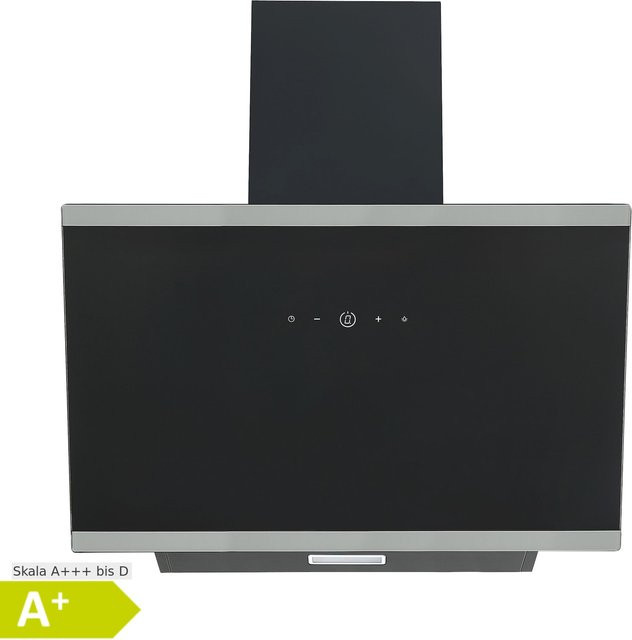 PKM Kopffreihaube KHS20-60H Dunstabzugshaube aus Glas in Schwarz mit Touch Control, Breite: 60 cm - Bild 1