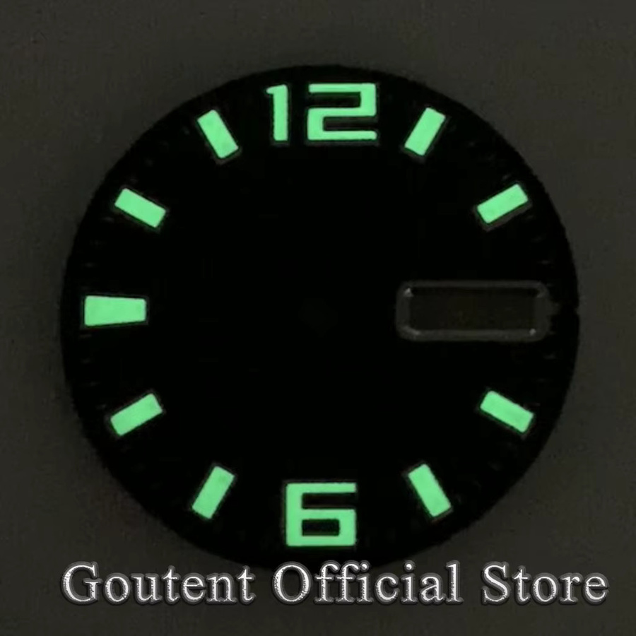 Goutent Armbanduhr, schwarzes Zifferblatt, NH36-Uhrwerk, 28,5 mm - Bild 2
