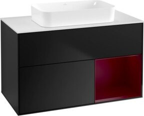 V&B Waschtischunterschrank Finion in Blau lackiert, B: 100 cm, T: 60,3 cm - Bild 1