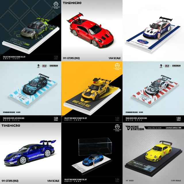 TimeMicro&ModernArt 992 GT3 RS, Automodell, 1:64, Blau - Bild 1