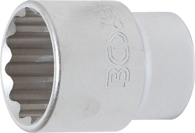 BGS Steckschlüssel Einsatz Zwölfkant mit 3/4 Zoll Antrieb und 34 mm Schlüsselweite in Silber - Bild 1