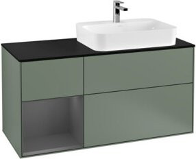 V&B Waschtischunterschrank Finion in Olivenmatt Lackiert, Breite: 120 cm, Tiefe: 50,1 cm, Höhe: 50,1 cm - Bild 1
