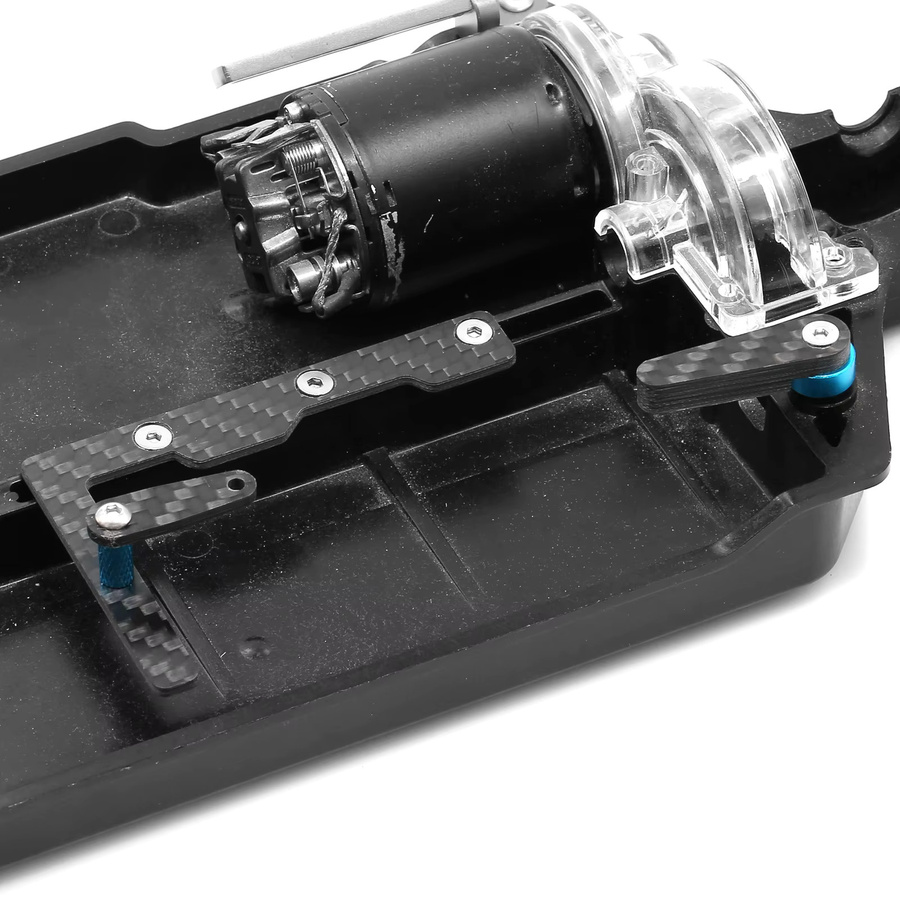 Tamiya TT02 Carbonfaser-Akkuhalterung, Zubehör, Schwarz - Bild 2