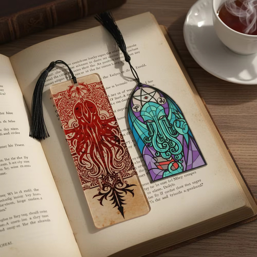 Cthulhu's Church Buntglas-Fenster-Lesezeichen mit Horror-Design für Erwachsene - Bild 3