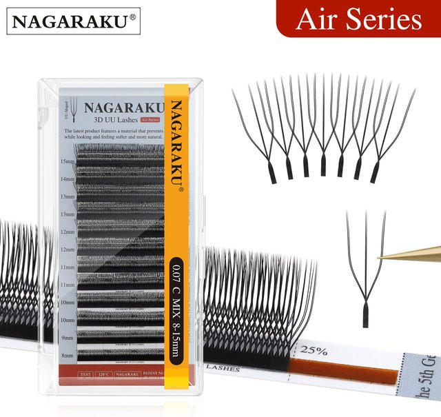 NAGARAKU Kunstwimpern, Doppel-U-Form, Black, Unisex - Bild 1