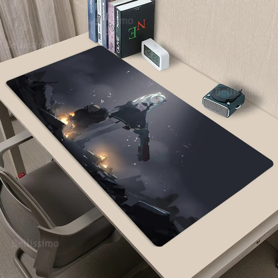 Cyberpunk Anime Edgerunners Mauspad Bellissimo Schwarz Gummi Gaming Mauspad für PC und Laptop - Bild 1