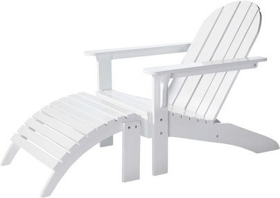 Cinas Adirondack Loungeset aus Mahogniholz, 2-teilig, Weiss - Bild 1