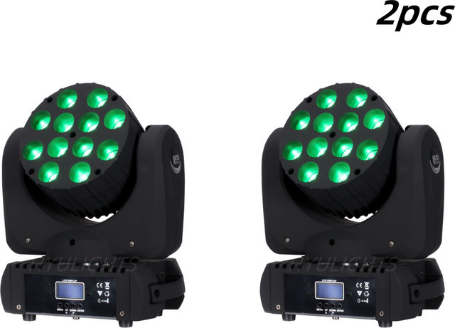 HYULIGHTS LED Beam Wash Moving Head mit 12x12W RGBW in Schwarz - Bild 1