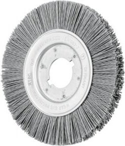 PFERD Rundbürste schmal ungezopft RBU Ø150x16 mm mit variabler Bohrung, SiC-Filament, Korn 180, grau - Bild 1