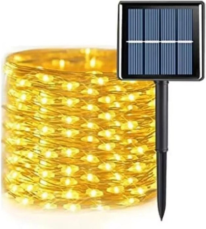 LIUXING Solar LED Lichterkette für den Außenbereich, 300 LED, warmweiß, wasserdicht IP65, ideale Garten- und Weihnachtsdekoration