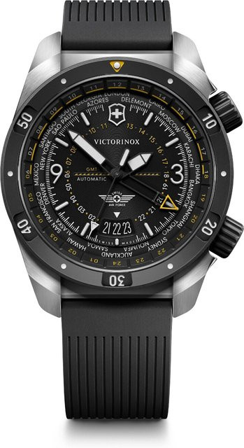 Victorinox Herrenuhr Air Pro Automatic GMT, Edelstahl, 43 mm, Schwarz - Bild 1