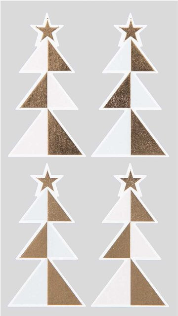 Rico Design Paper Poetry Sticker Tannen in Pastell-Gold, 4 Bogen - Bild 1