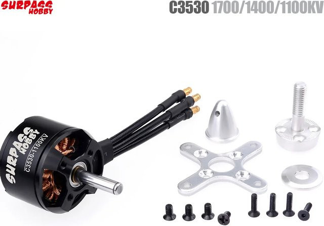 Surpass Hobby Bürstenloser Motor für RC-Flugzeuge, Metall, Schwarz - Bild 1