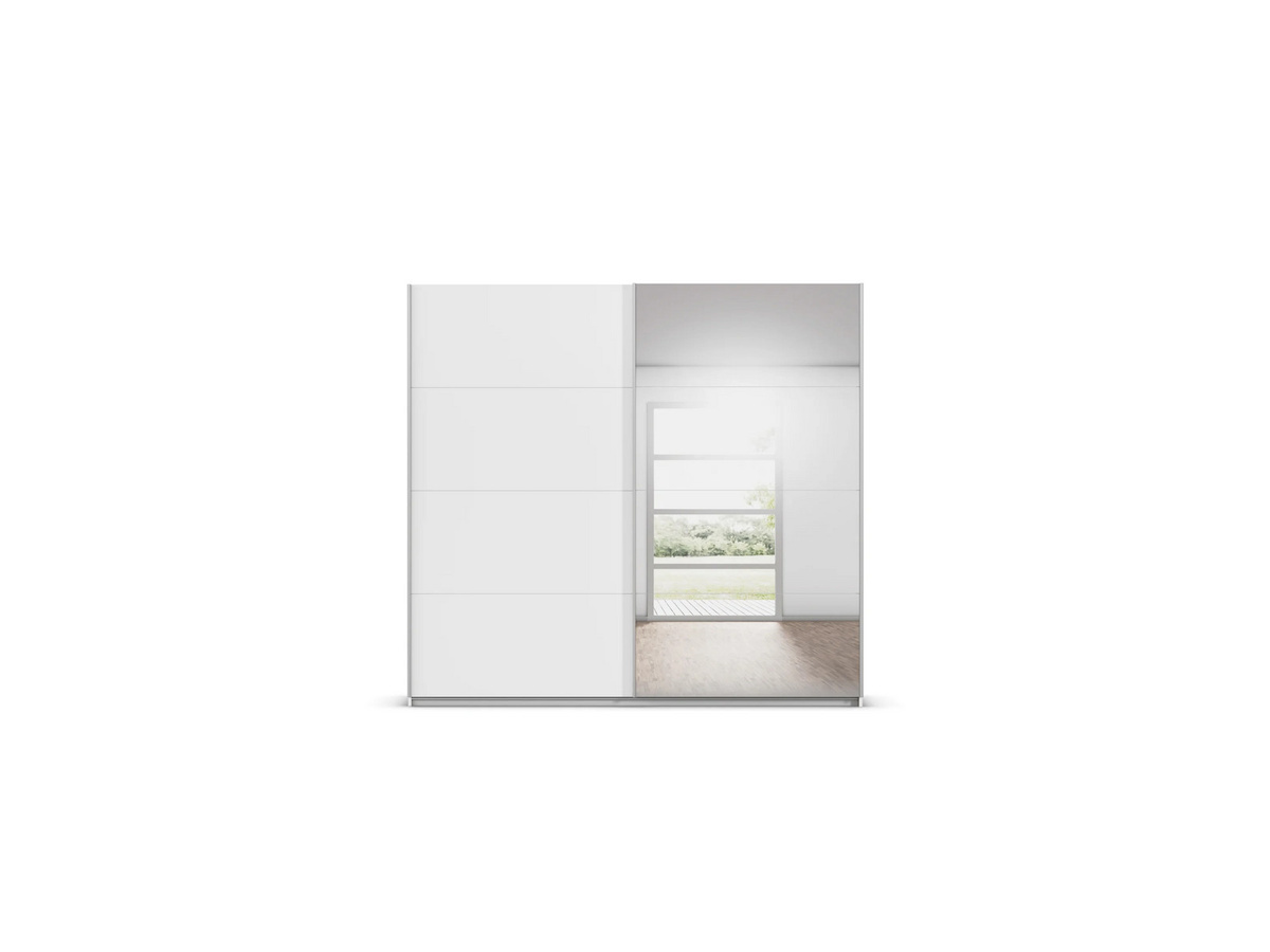 RAUCH Quadra Schwebetürenschrank mit Spiegelelementen in Weiß, B/H: 226 x 210 cm - Bild 3