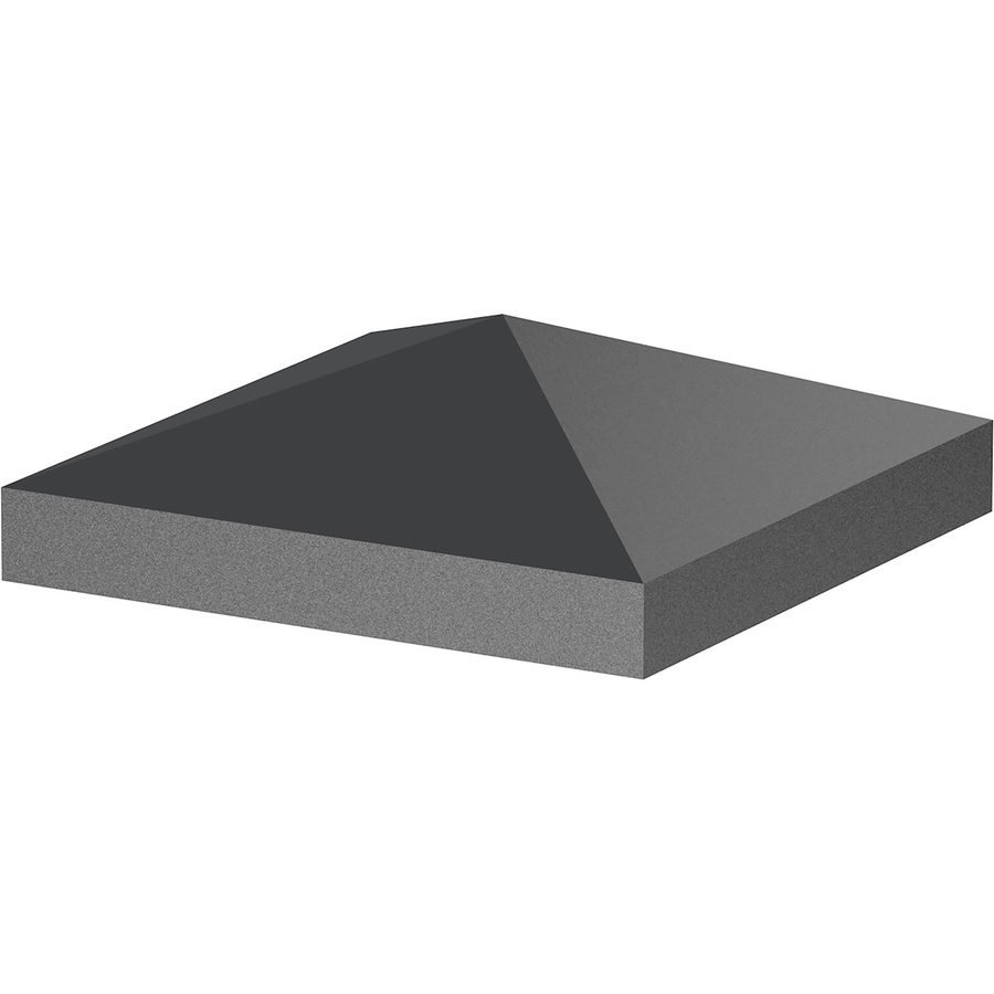 ZacAlu Abdeckkappe aus Metall für quadratische Zaunpfosten in Anthrazit, Breite: 7,3 cm, Breite: 7,3 cm - Bild 2