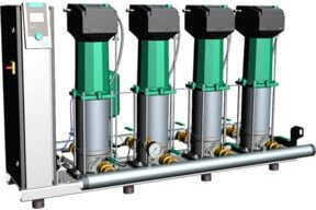Wilo Druckerhöhungsanlage SiBoost 4 Smart MVISE 803 in Edelstahl und Multicolor mit 1,1 kW - Bild 1